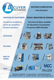 Machine range - Lescuyer & Villeneuve - Extruder / Roller mixer / Internal mixer / Compression press / Slicing machine / Calender