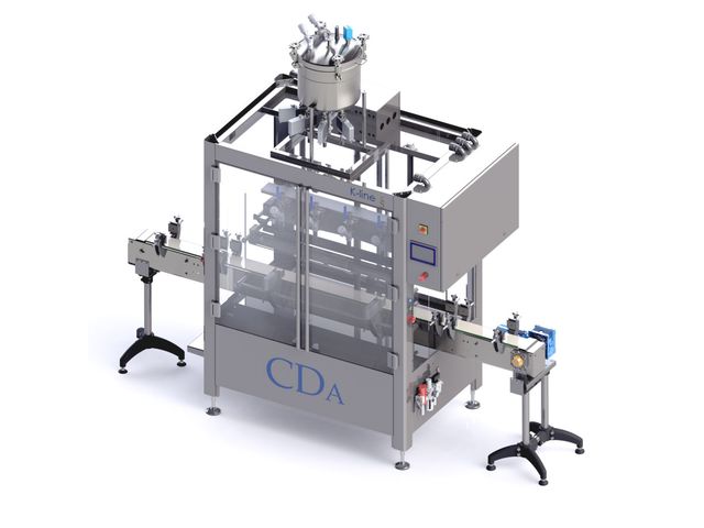 Automatic filling machine with self-cleaning system