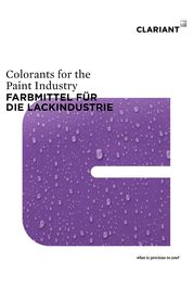 Colorants for the Paint Industry