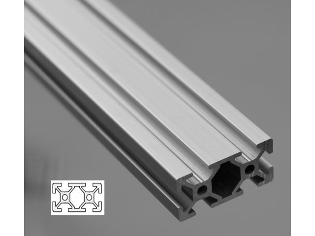 Black aluminium profile 20x40 type b slot 6 10,80 €/m + 0,25 € pro cut