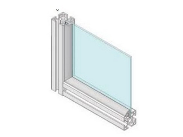 Flat aluminium profile 50x10 – 6mm slot