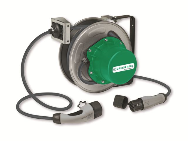 Load green vehicle- Automatic cable reels supplied inside the WALL BOX (3,7  kW)