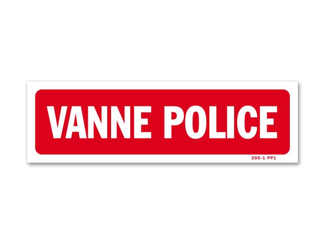 Manual safety valve warning sign | Contact SBE DIRECT