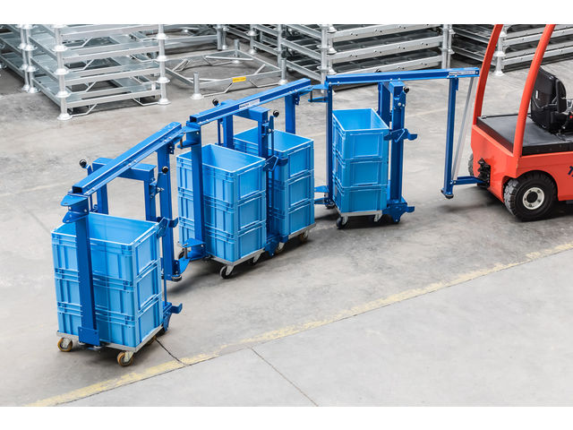 Rolls logistiques et chariots manutention solution lean (milk run