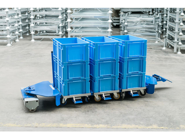 Rolls logistiques et chariots manutention solution lean (milk run