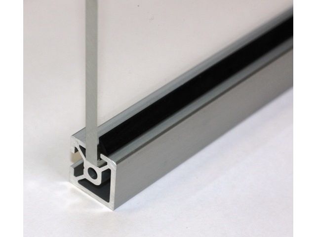 Halve cirkel Gemiddeld stijfheid Insert seals for aluminium profiles with 8mm slot – for 5mm panel – Black –  6m | Contact SYSTEAL