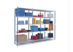 Painted shelving with FLIP tubular shelves | ManOrga