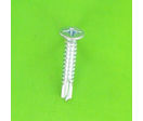 Self-tapping Screws : Self-drilling Screws - Cross Countersunk Head - Self-drilling, Countersunk Head, Phillips, White Zinc Steel, DIN 7504O