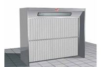 Painting booths with dry filtration