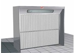 Painting booths with dry filtration