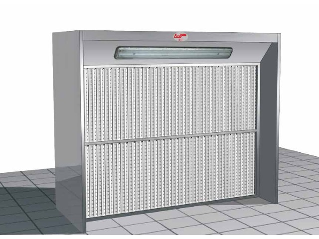 Painting booths with dry filtration