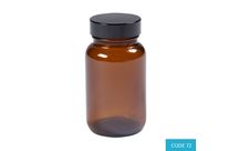 240ml Glass Powder Amber Jar - CODE 72