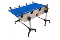 Range of customized loading or unloading tables with modular conveyor belts