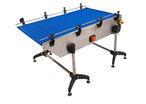 Range of customized loading or unloading tables with modular conveyor belts
