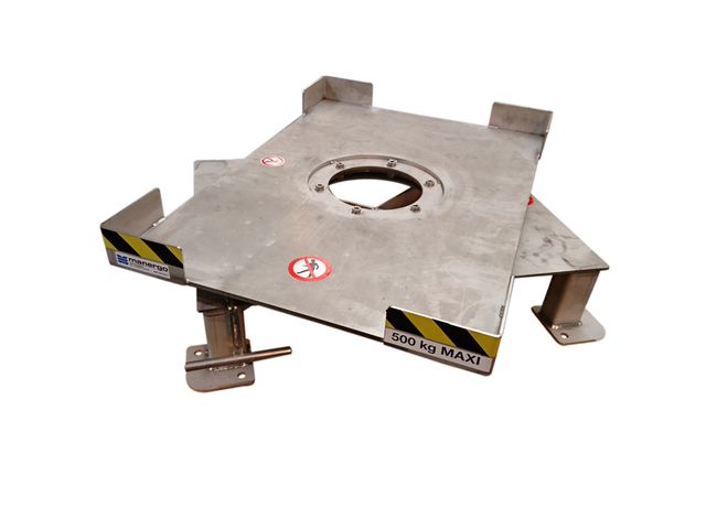 Simple manual turntable in stainless steel