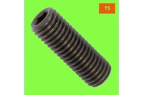 Fine Thread Screws : 75 Thread - Headless, Hex Socket - Flat Point, Black 14.9 Steel, DIN 913, 75 Thread