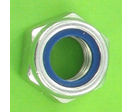 Nuts : Self-Locking Nuts - Nylstop Self-Locking Hex Nut - Nylstop Nut, White Zinc Steel, DIN 985