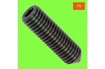 Fine Thread Screws : 75 Thread - Headless, Hex Socket - Cone Point, Black 14.9 Steel, DIN 914, 75 Thread