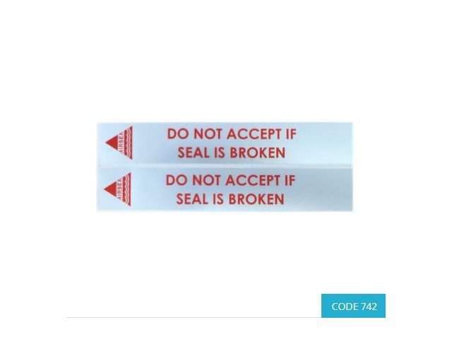 Tamper evident foil paper Seal (Medium) - CODE 742