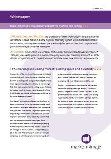 Coding. Laser technology: increasingly popular