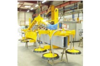 Lifting beams telescopic in custom-made suction cups
