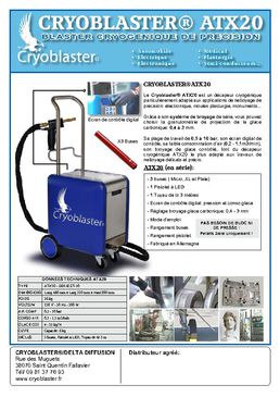 Dry ice blasting machine delicate work