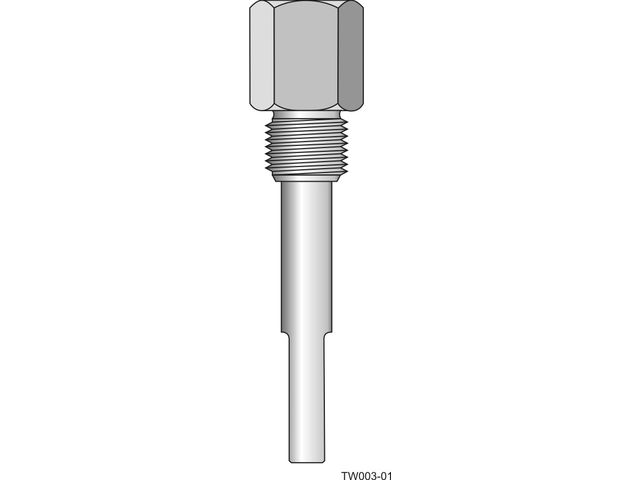 SCREW-IN BARSTOCK THERMOWELL - STRAIGHT FORM AND STEP-DOWN SHANK