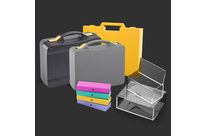 Plastic cases with semi-integral handle