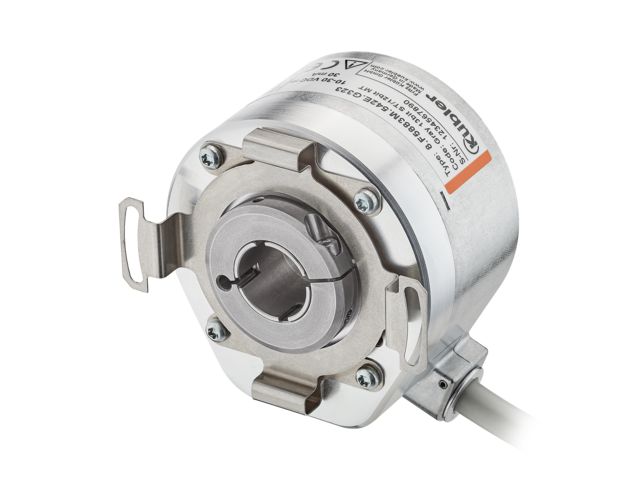 Encoders Absolute multiturn Sendix F5883M, SSI, gray, binary, Ø 58 mm, optical, hollow shaft.
