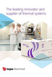 Catalogue Topa Thermal - The leading innvovator and supplier of thermal systems