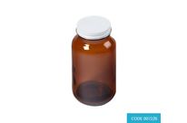 240ml Glass Powder Amber Jar - CODE 0072/B