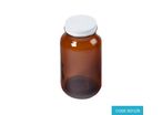 240ml Glass Powder Amber Jar - CODE 0072/B