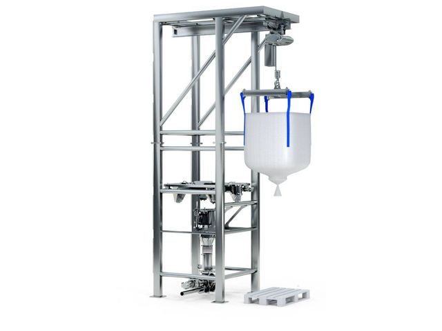 Container discharge unit for big bags