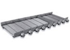 Pan conveyor chain for scrap transport