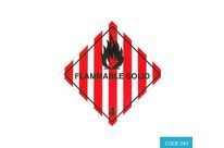Class 4.1 (Flammable Solid) Hazard Labels (250 mm x 250 mm) - CODE 243