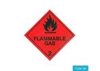 Class 2.1 (Flammable Gases) Hazard Labels (250mm x 250mm) - CODE 183