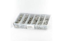 Nuts : Pack of 825 Hex Nuts + Nylstop A2 Stainless Steel Nuts