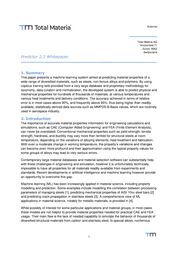 Machine Learning for materials behavior prediction