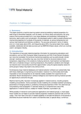 Machine Learning for materials behavior prediction