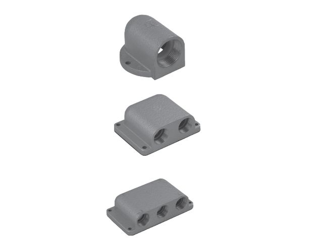 Flanged elbows 90° with 1 - 3 entry threads