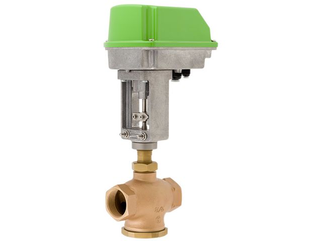 Three-way motor valve made from bronze type 7280