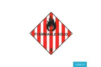 Class 4.1 (Flammable Solid) Hazard Labels (100mm x 100mm) - CODE 57
