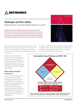 Hydrogene and fire safety detection