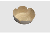 Round thermoformed wooden tray for pastry, aromatic herb, cheese, chocolate, dessert, salting, meat…