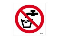 Non-potable water picto warning sign