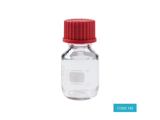 50ml ISO Reagent Bottle w/ 32mm RED Cap (180°C) - CODE 142
