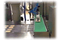 Packing machine loading with robot