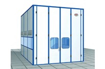 Painting booth with dry filtration