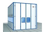 Painting booth with dry filtration