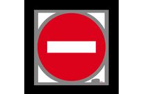 Picto of no-entry street signpost